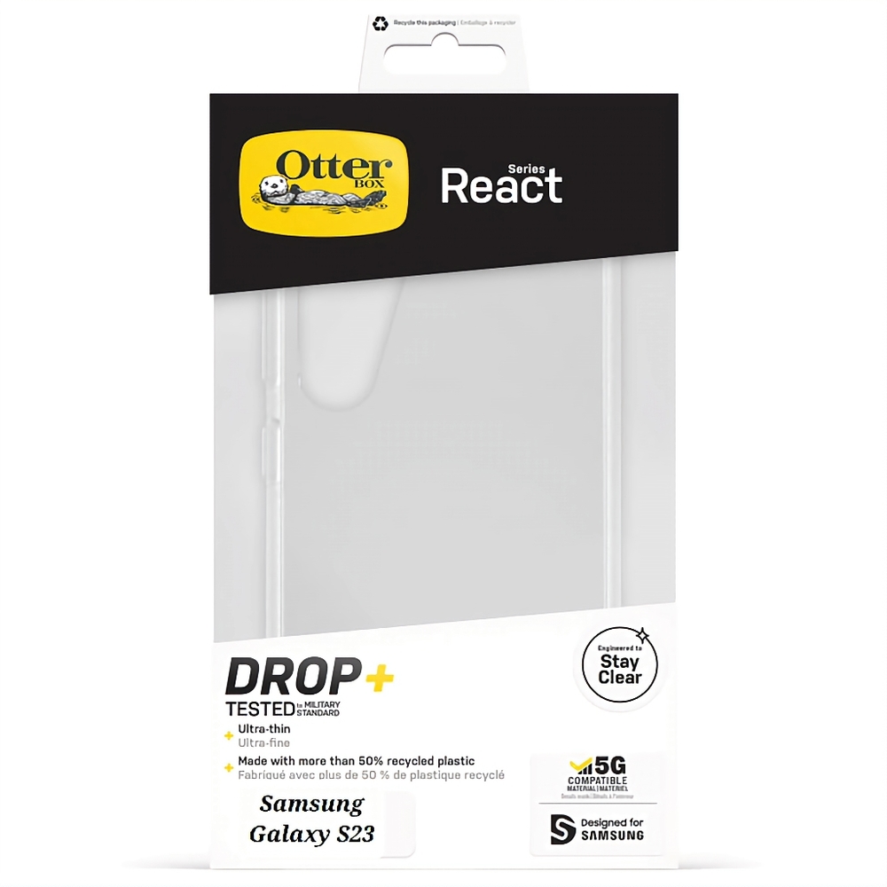 OtterBox React Series Case for Samsung Galaxy S23 - Clear